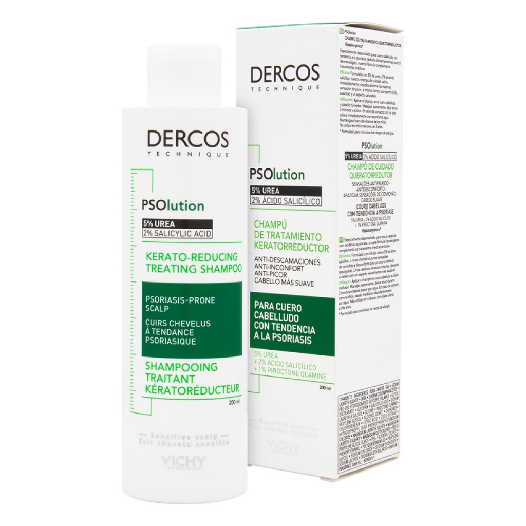 VICHY/ DERCOS PSOLUTION SHAMPOO DE TRATAMIENTO KERATORREDUCTOR 200ML