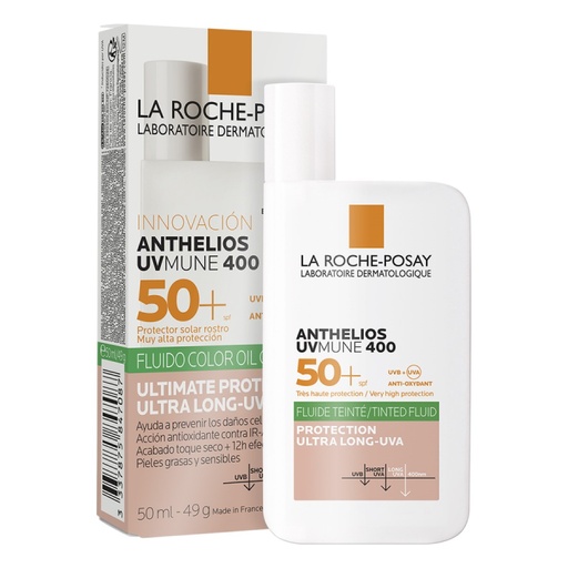 [3337875847087] LA ROCHE-POSAY / ANTHELIOS UV MUNE 400 OIL CONTROL FLUIDO FPS50+ CON COLOR 50ML